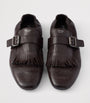 Calf Leather Fringed Monk-Strap Shoes