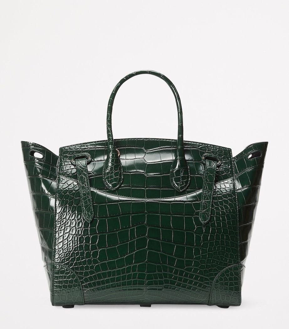 Green Alligator Leather Ricky 33 Top-Handle Bag