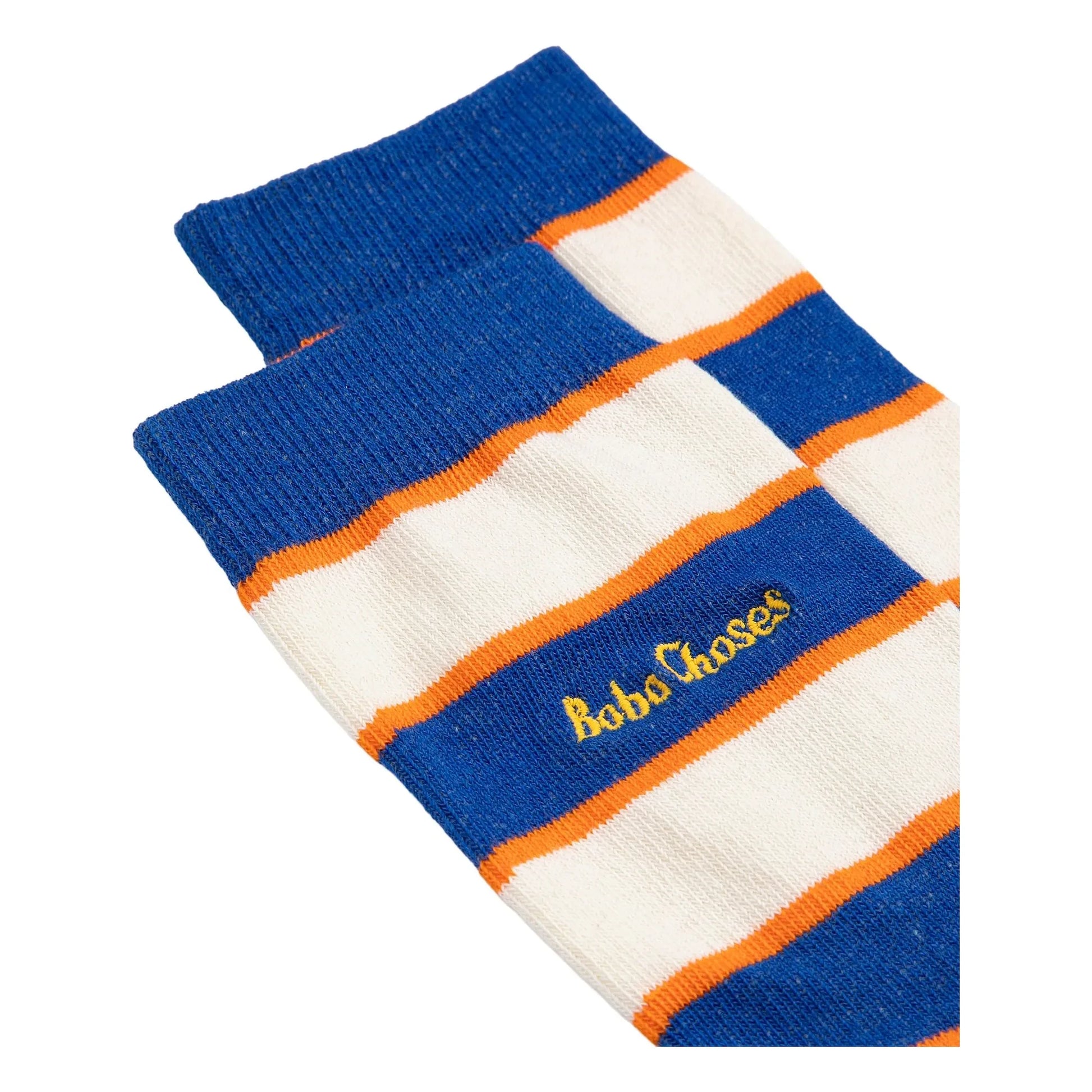 Bobo Choses - Striped Organic Cotton Top Socks | Blue