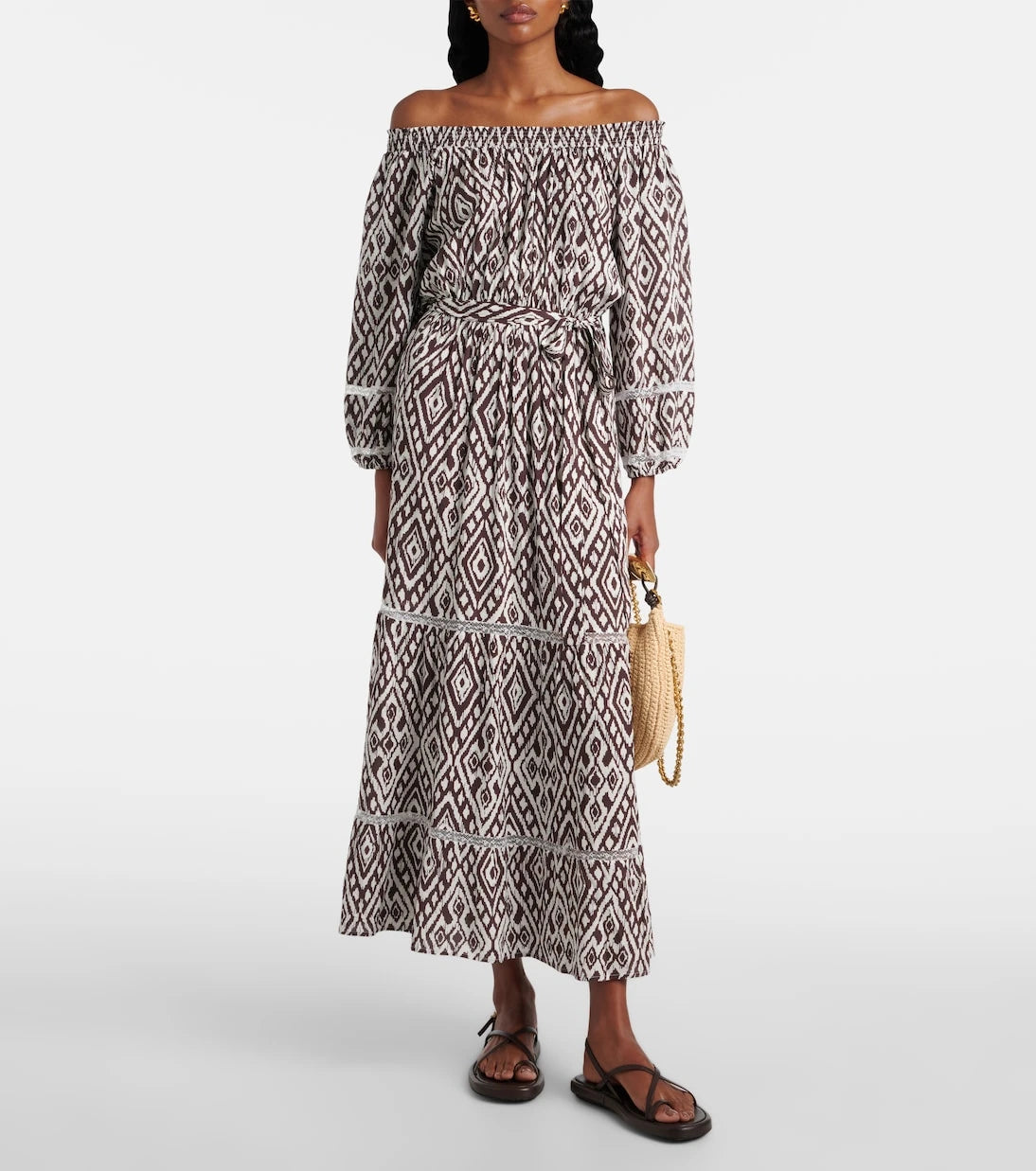Melissa Odabash - Eclipse gathered printed midi dress