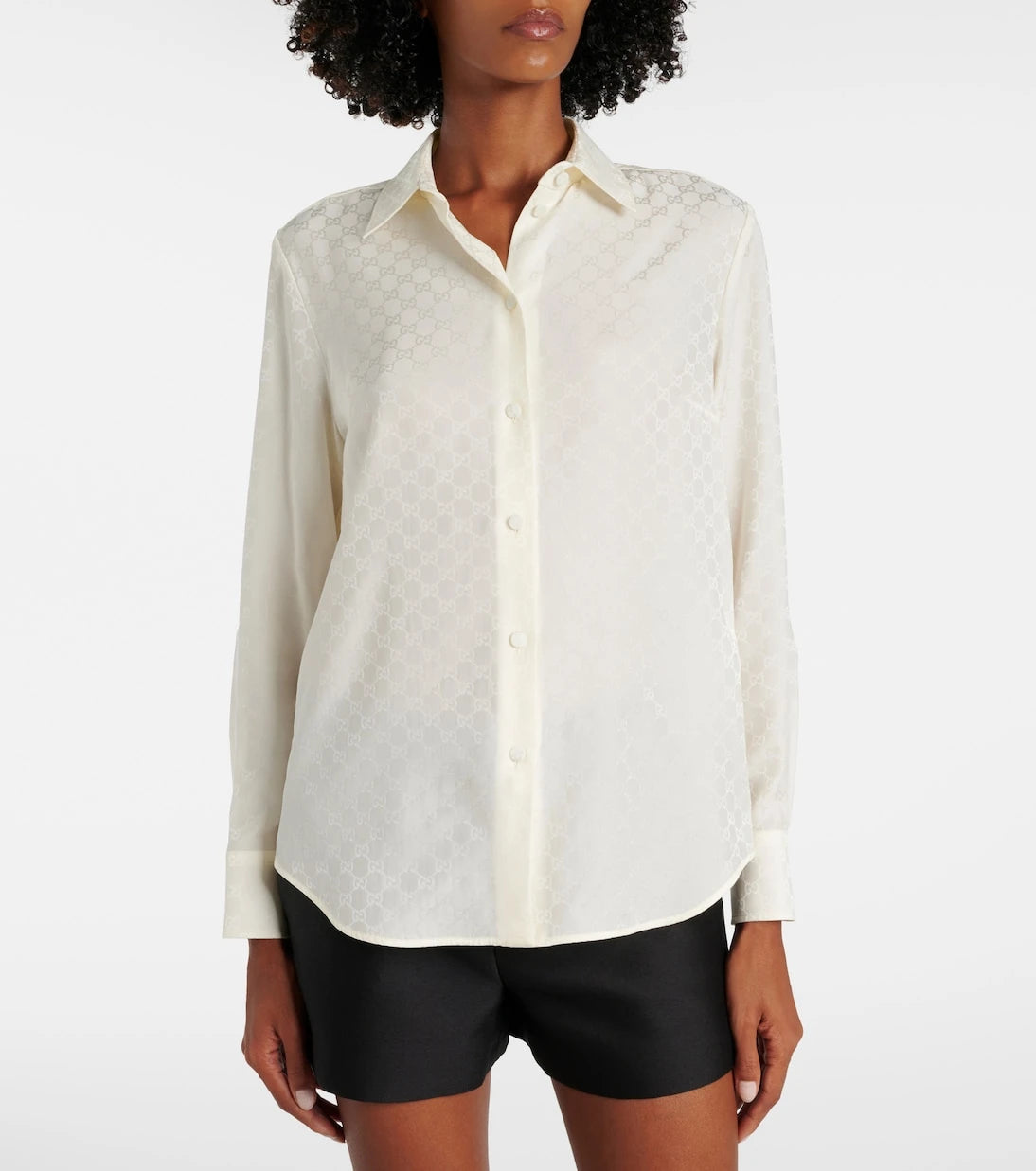 Gucci - GG silk crêpe shirt
