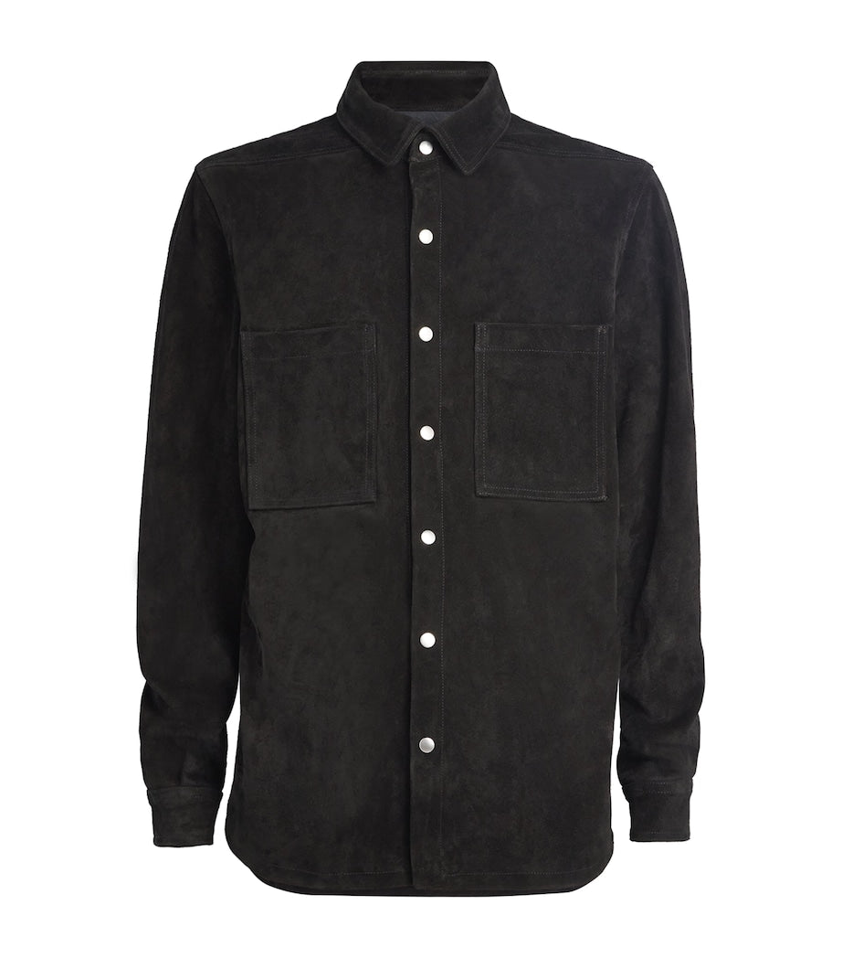 Black Suede Overshirt