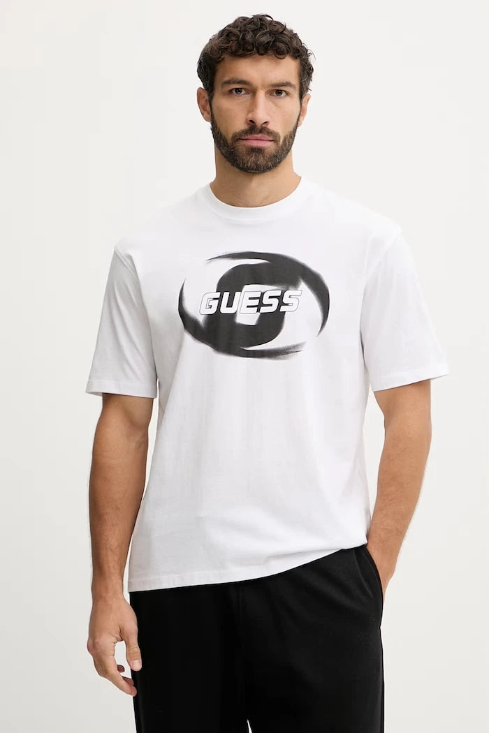 Памучна тениска Guess LOKNI