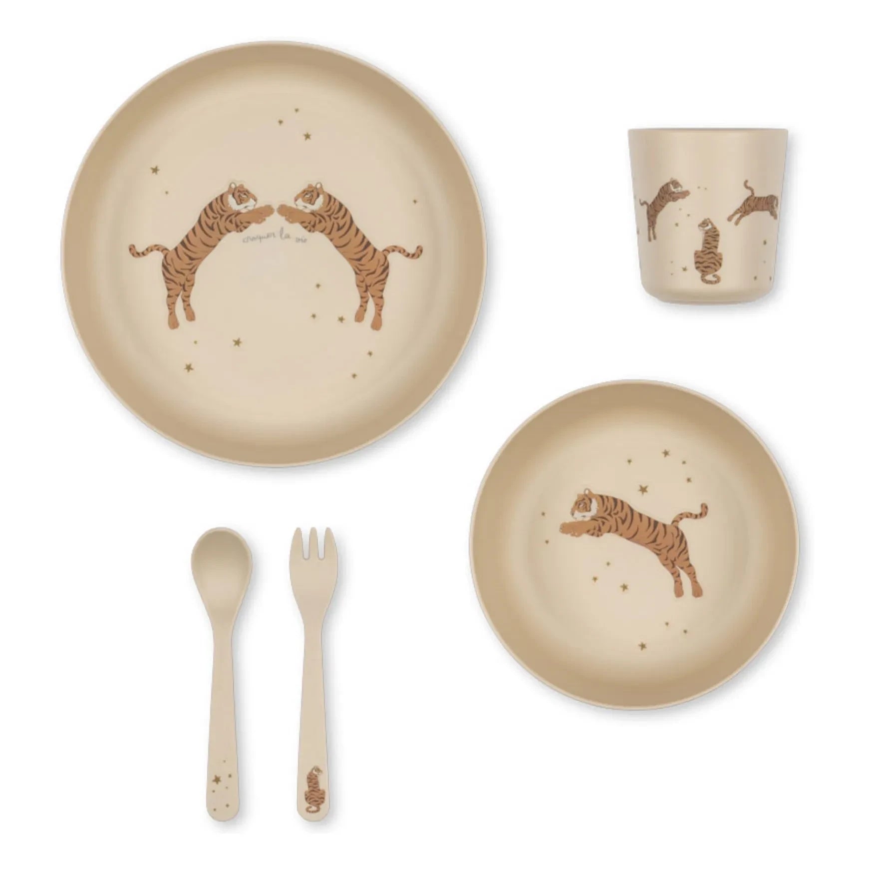 Konges Sløjd - Tiger PLA crockery set | Sand