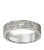 White Gold and Diamond-Paved LOVE Wedding Band