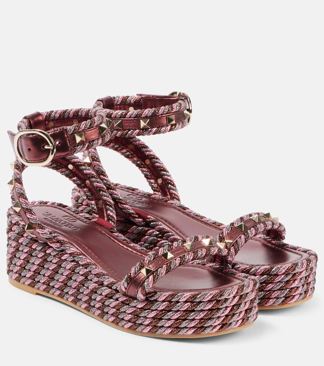 Valentino Garavani - Rockstud Torchon espadrille sandals