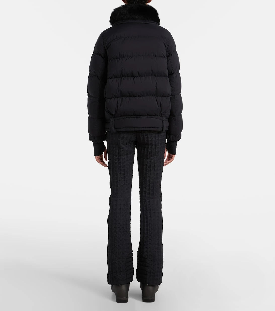 Moncler Grenoble - Arabbas shearling-trimmed hooded down ski jacket