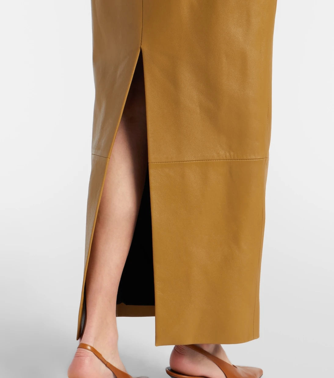 Khaite - Winton leather maxi skirt