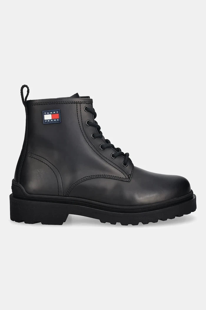 Кожени обувки Tommy Jeans TJM LACE UP RUBBERIZED