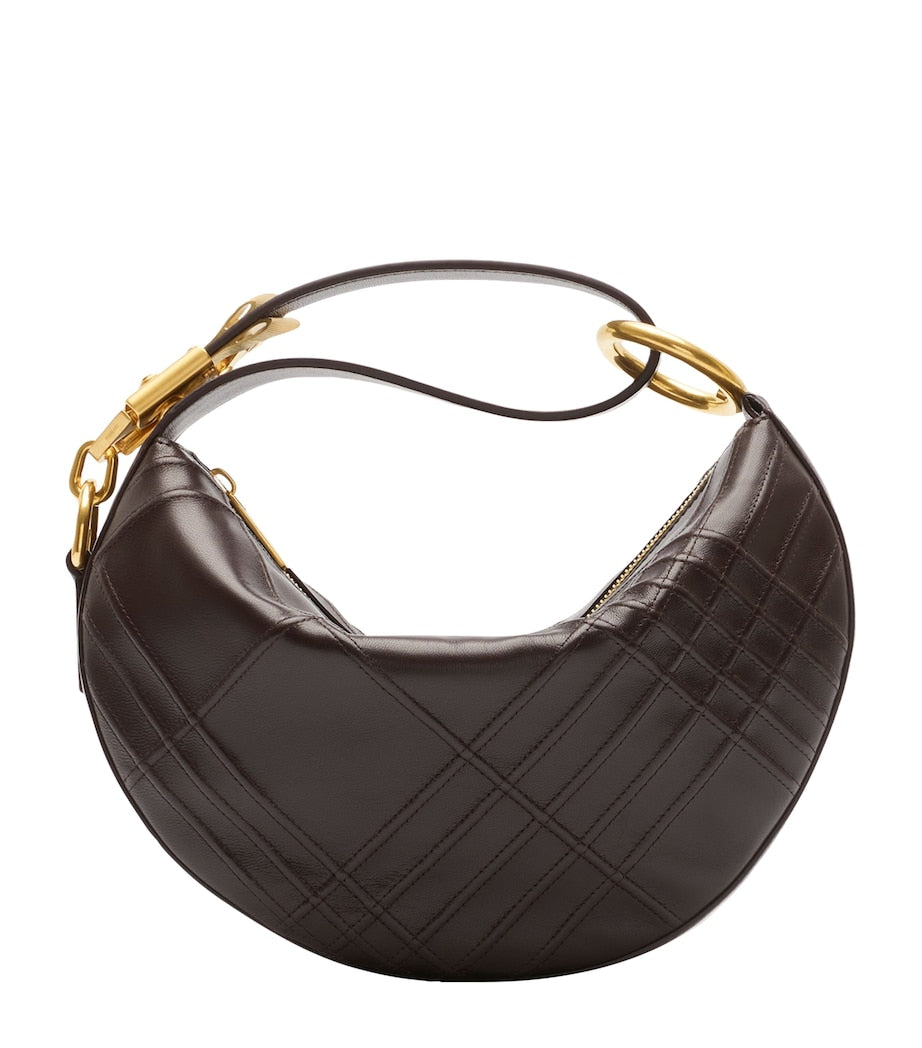 Brown Leather Knight Arc Bag