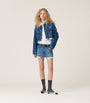 Miu Miu Blue Cropped Denim Jacket