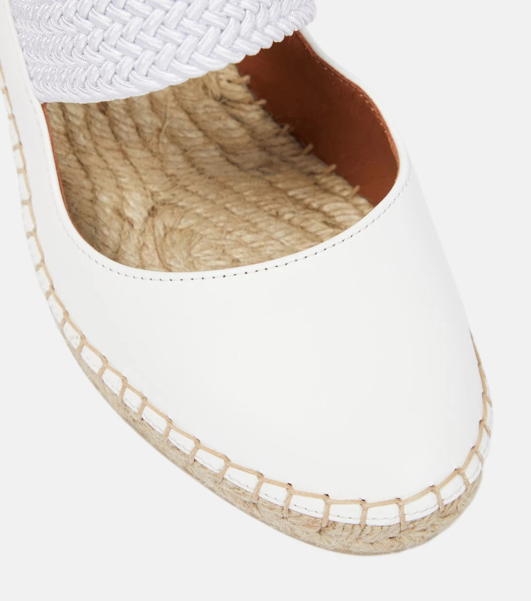 Malone Souliers - Siena 70 leather espadrille wedges