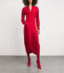 Lemaire Red Pocket-Detail Cowl-Neck Midi Dress