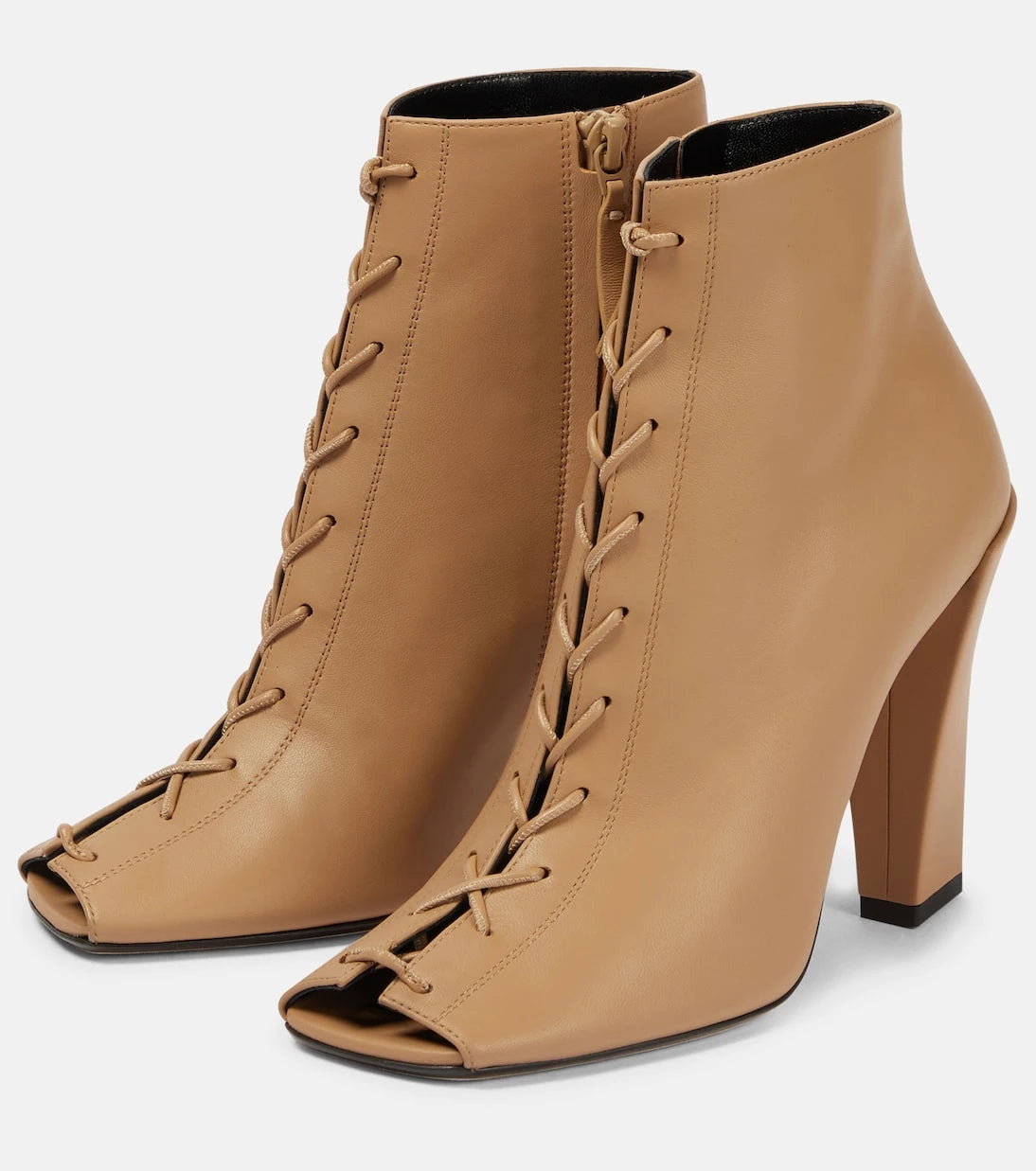 Victoria Beckham - Reece lace-up leather ankle boots