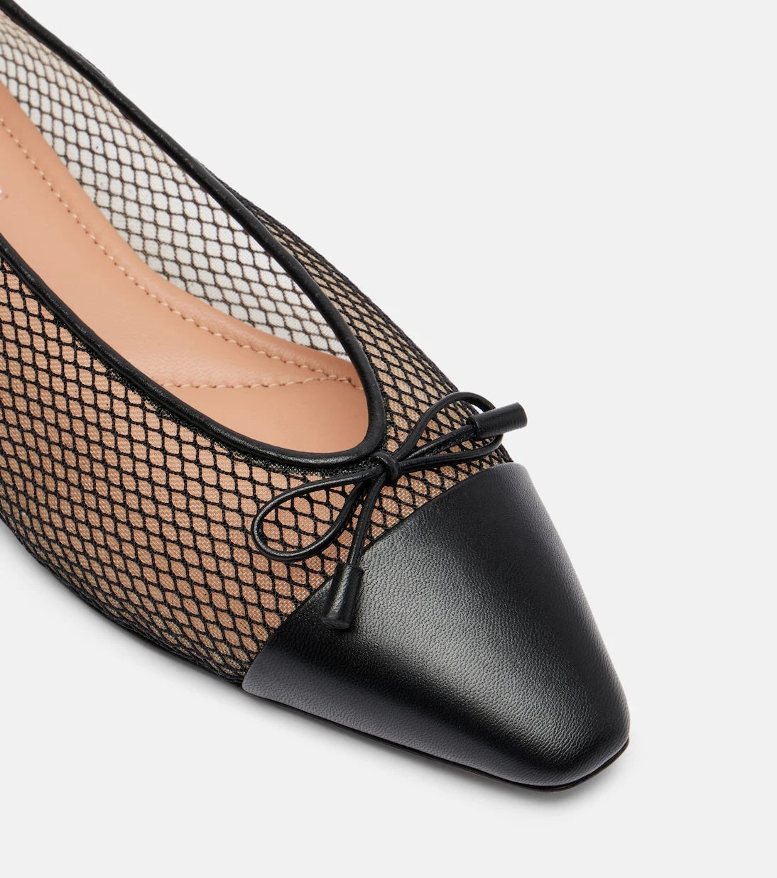 Aquazzura - Gioia mesh and leather ballet flats