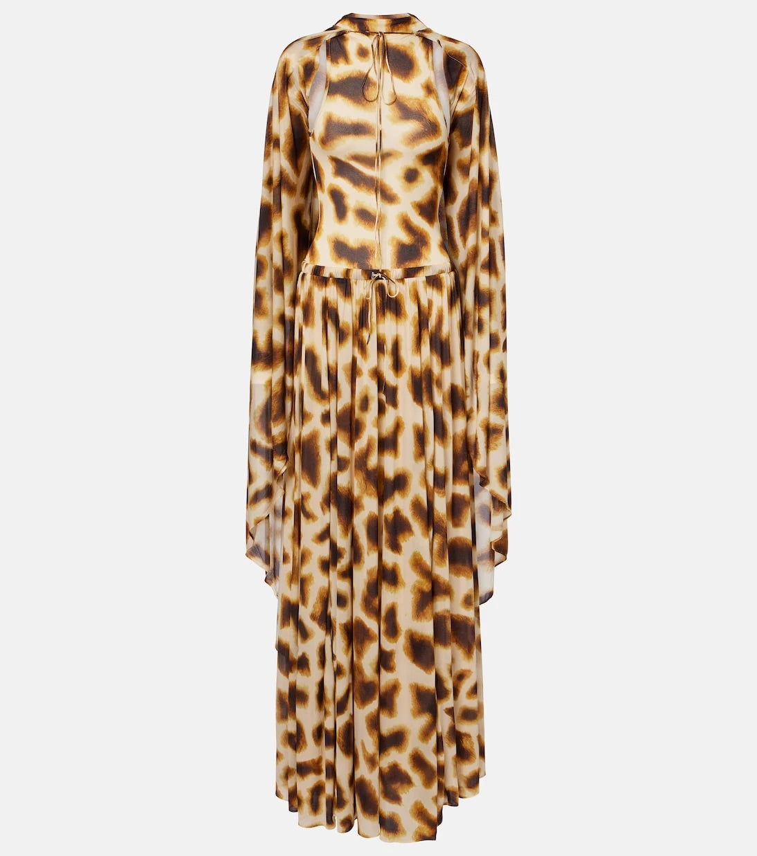 Christopher Esber - Printed draped caped gown
