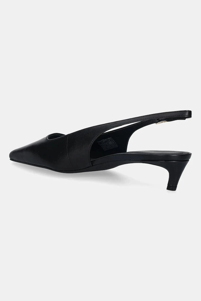 Кожени обувки с тънък ток Tommy Hilfiger TH BUCKLE SLINGBACK LOW PUMP