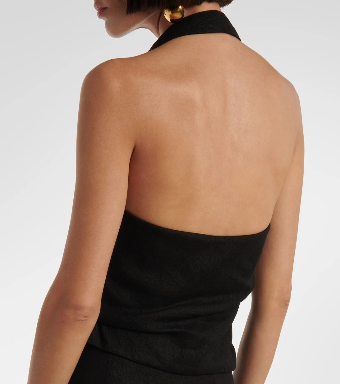 SIR - Dorian linen-blend top