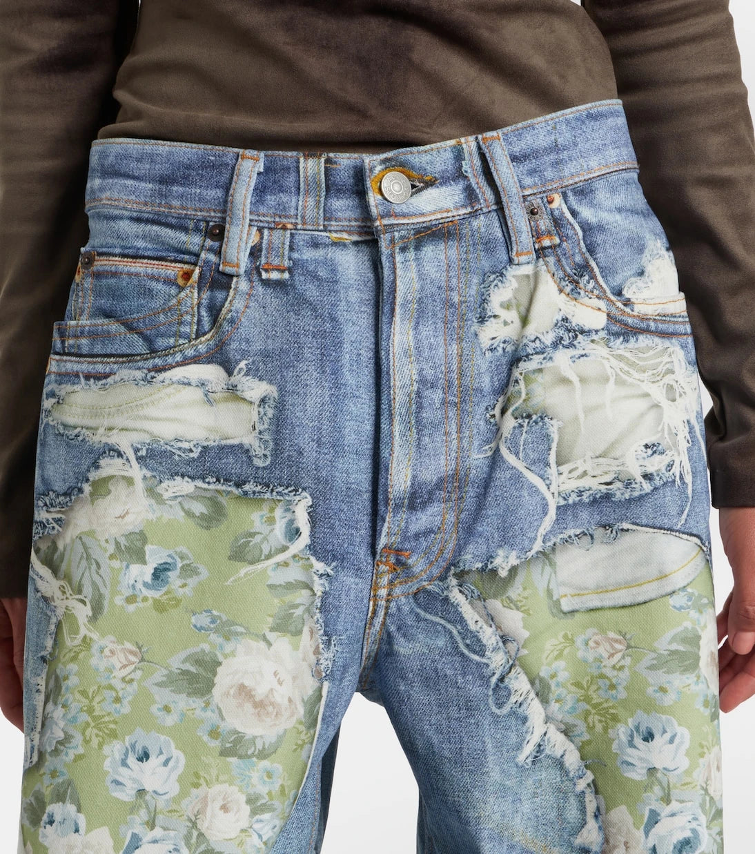 Acne Studios - Printed wide-leg jeans