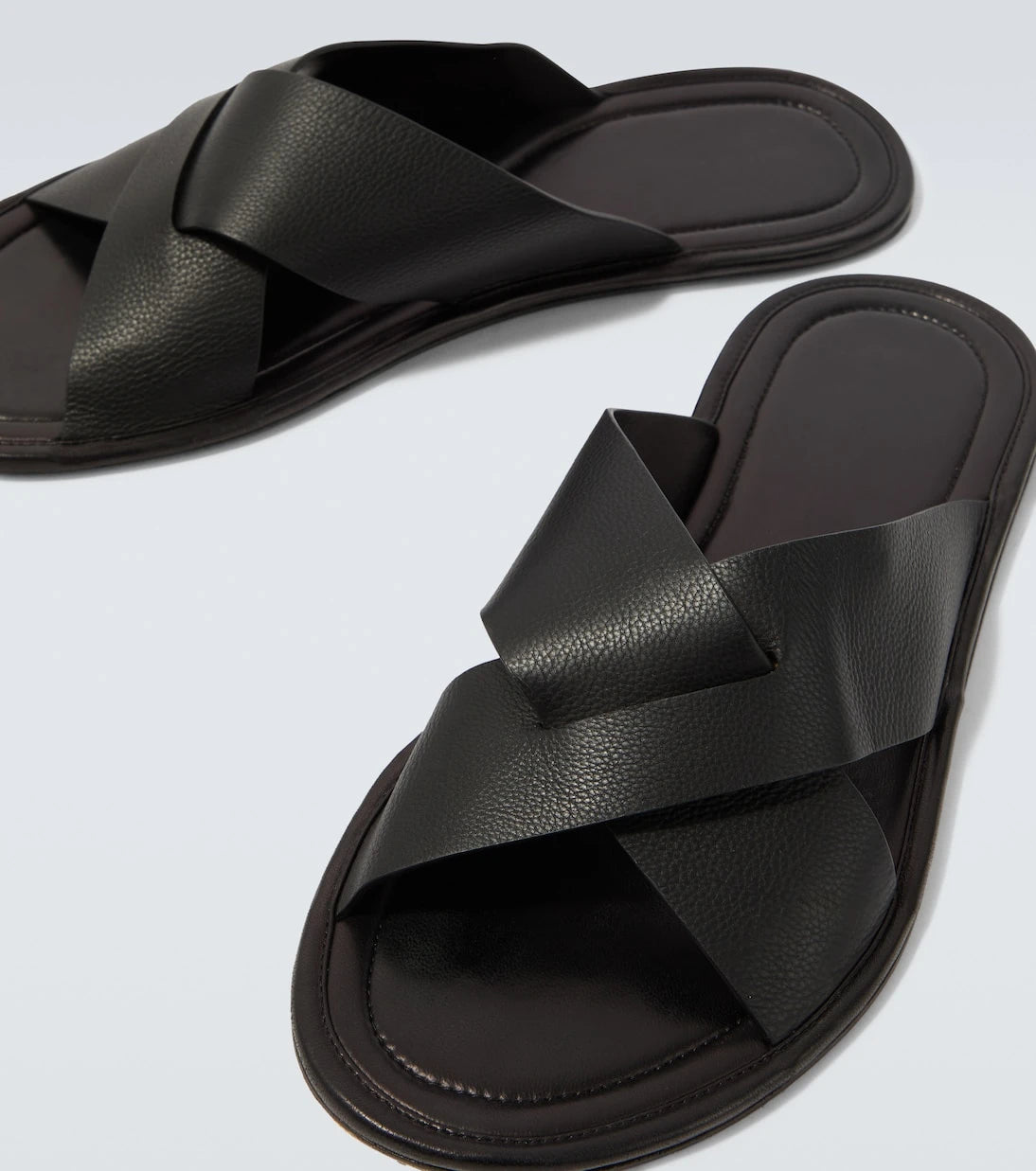 The Row - Malick Cross leather sandals