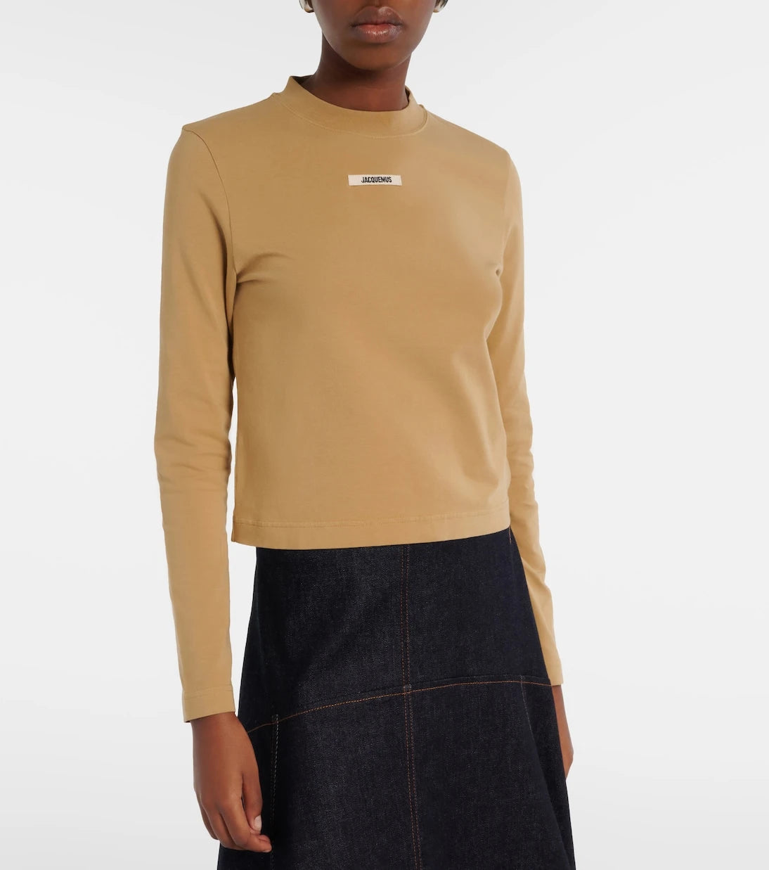 Jacquemus - تي شيرت من مزيج القطن والقروغرين