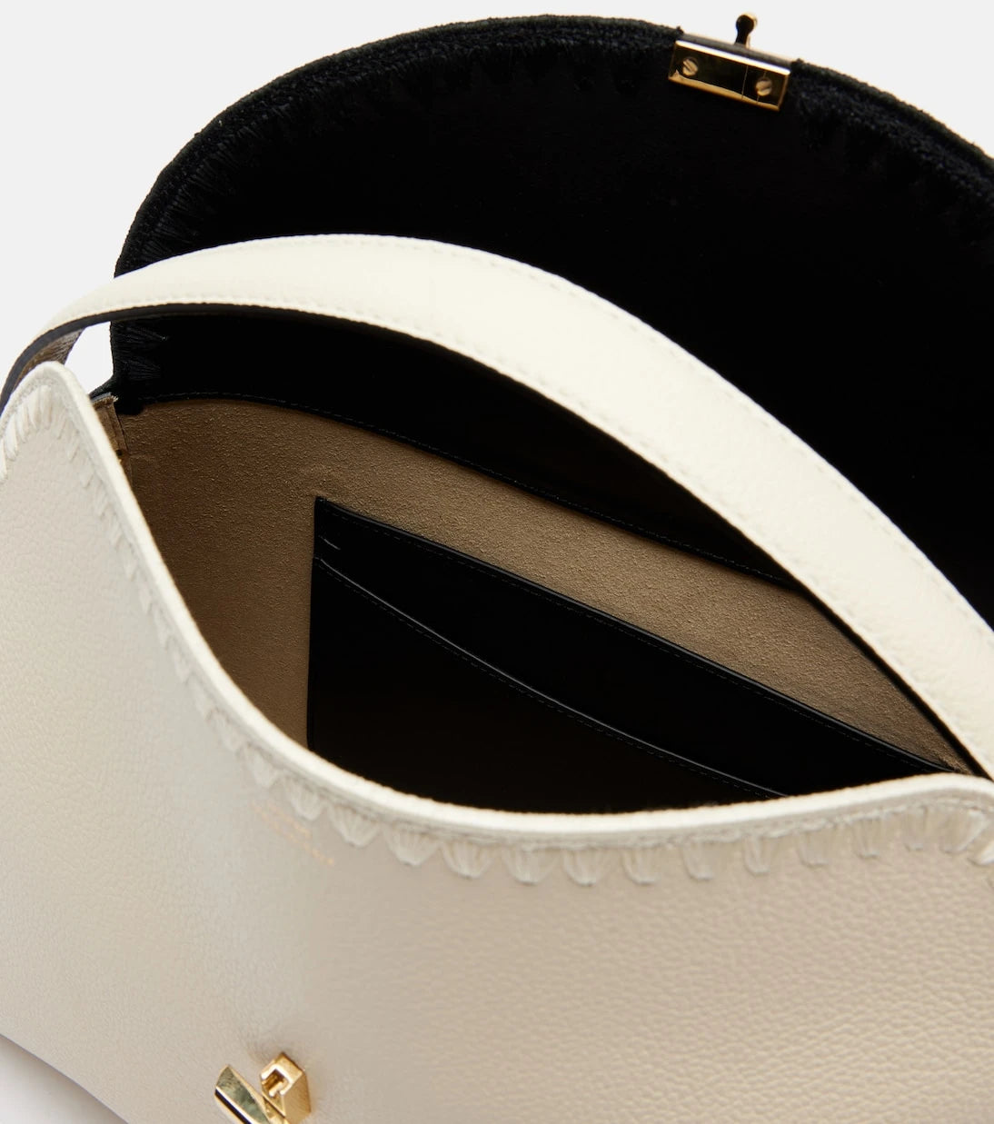 Toteme - T-Lock embroidered leather tote bag