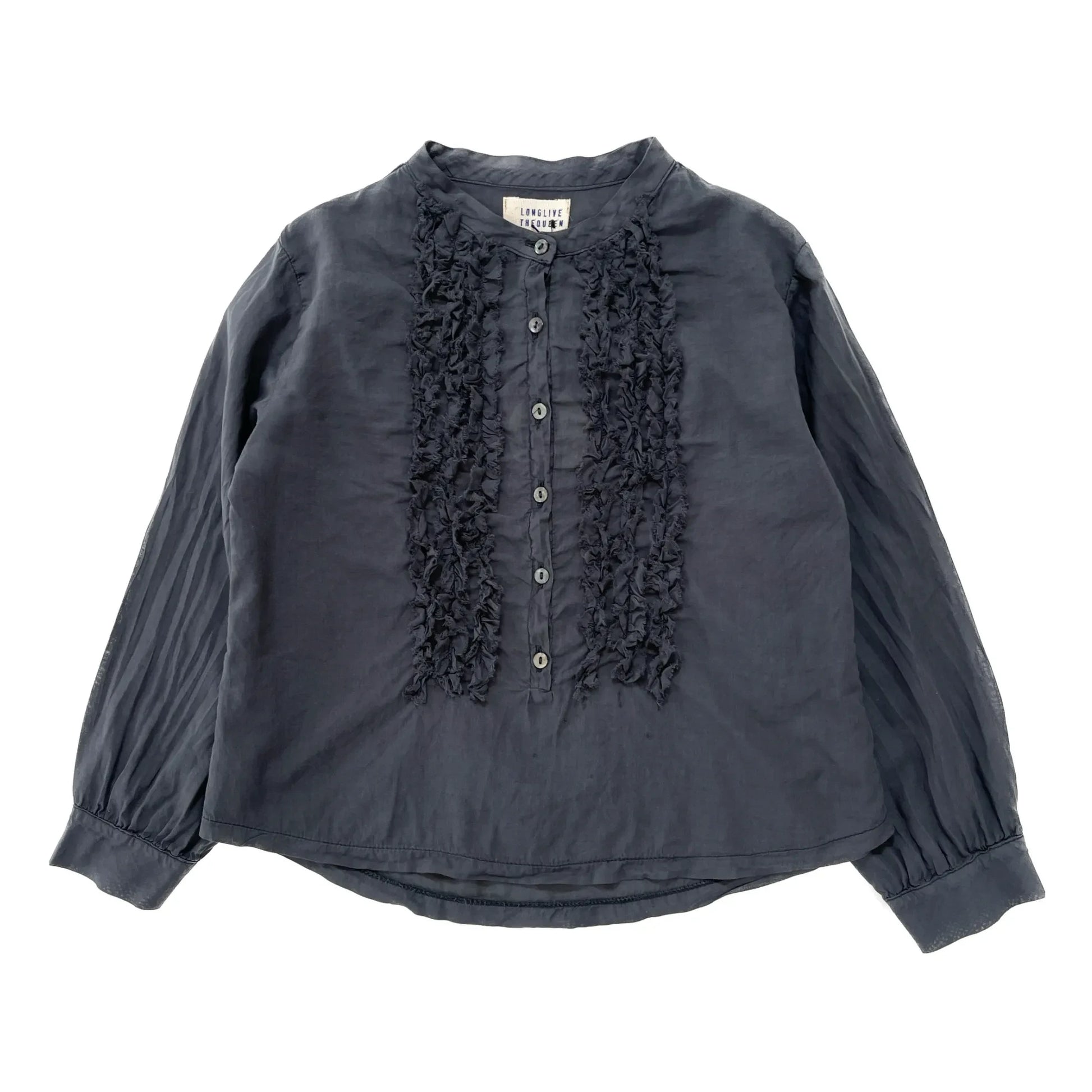 Longlivethequeen - Shirred blouse | Midnight blue