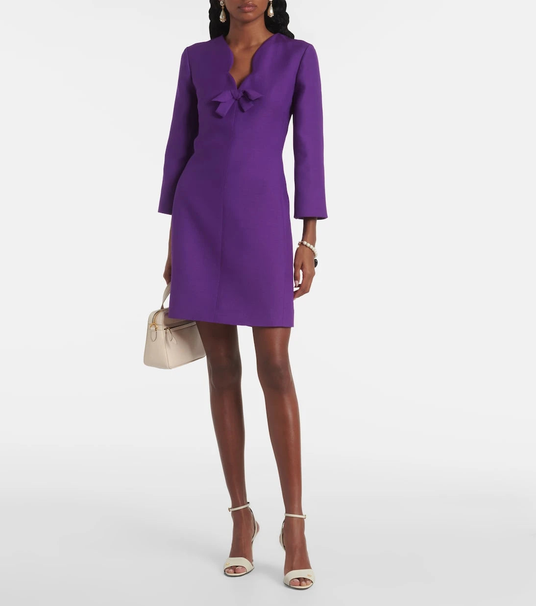 Valentino - Crepe Couture scalloped minidress