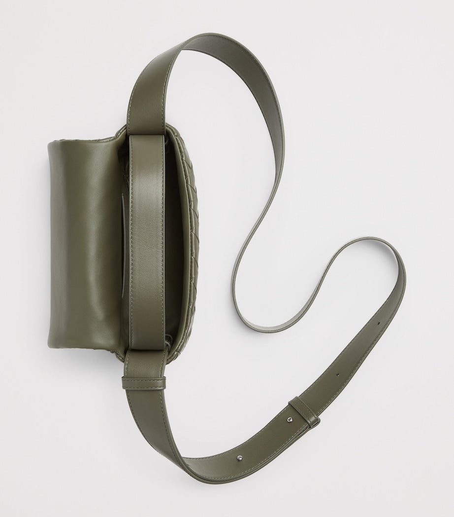 Mini Leather Intrecciato Flap Cross-Body Bag