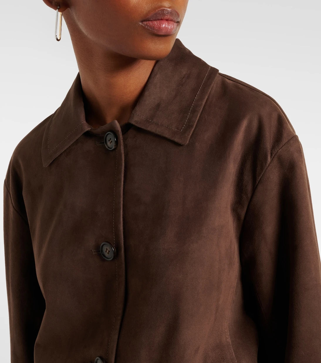 'S Max Mara - جاكيت جلد سويدي شارم