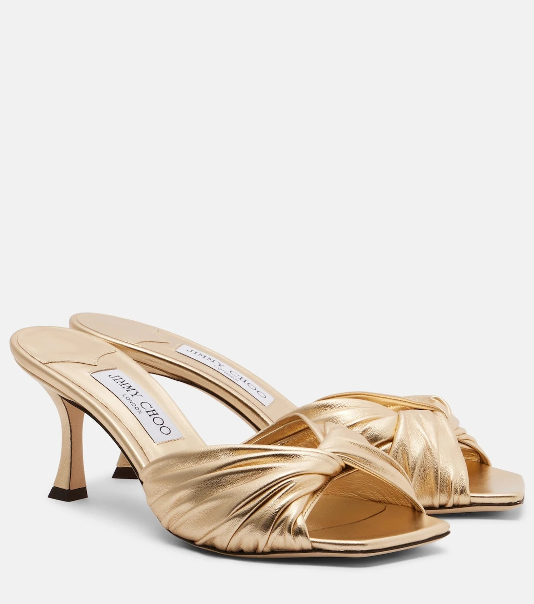 Jimmy Choo - Skye metallic leather mules