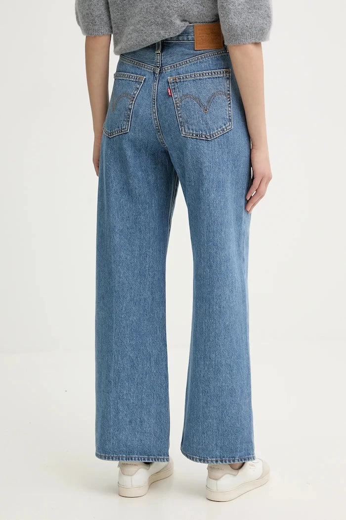 Levi's дънки wide leg дамски RIBCAGE WIDE LEG