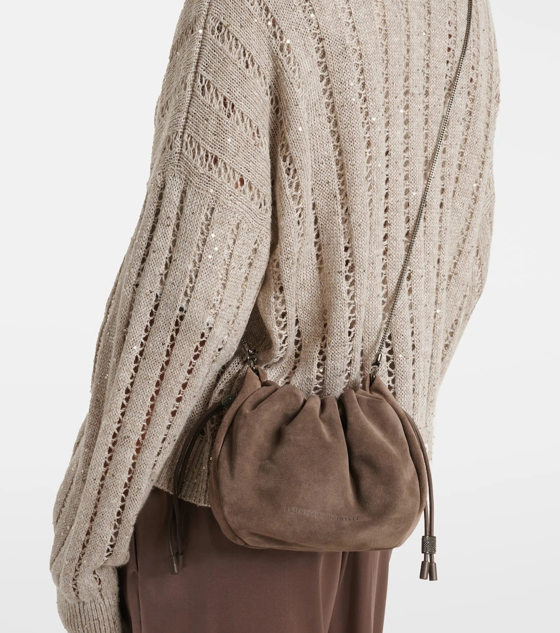 Brunello Cucinelli - Softy Small suede crossbody bag