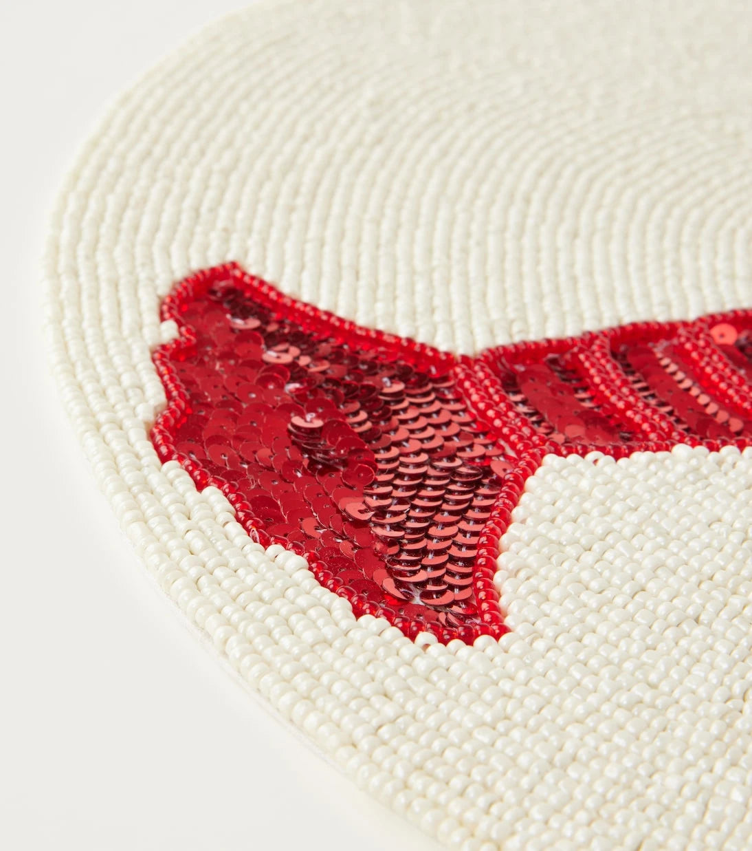 Les-Ottomans - Lobster set of 2 beaded sequined placemats