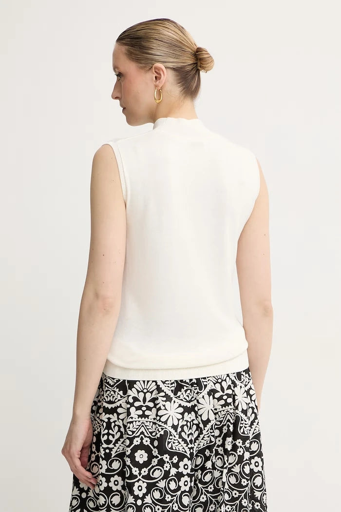 U.S. Polo Assn. Kadın Viskon Mock Neck Kolsuz Yelek