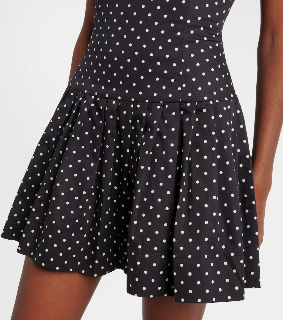 Same - Polka-dot cotton poplin minidress