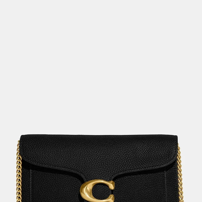 Кожена чанта Coach Tabby Chain Clutch