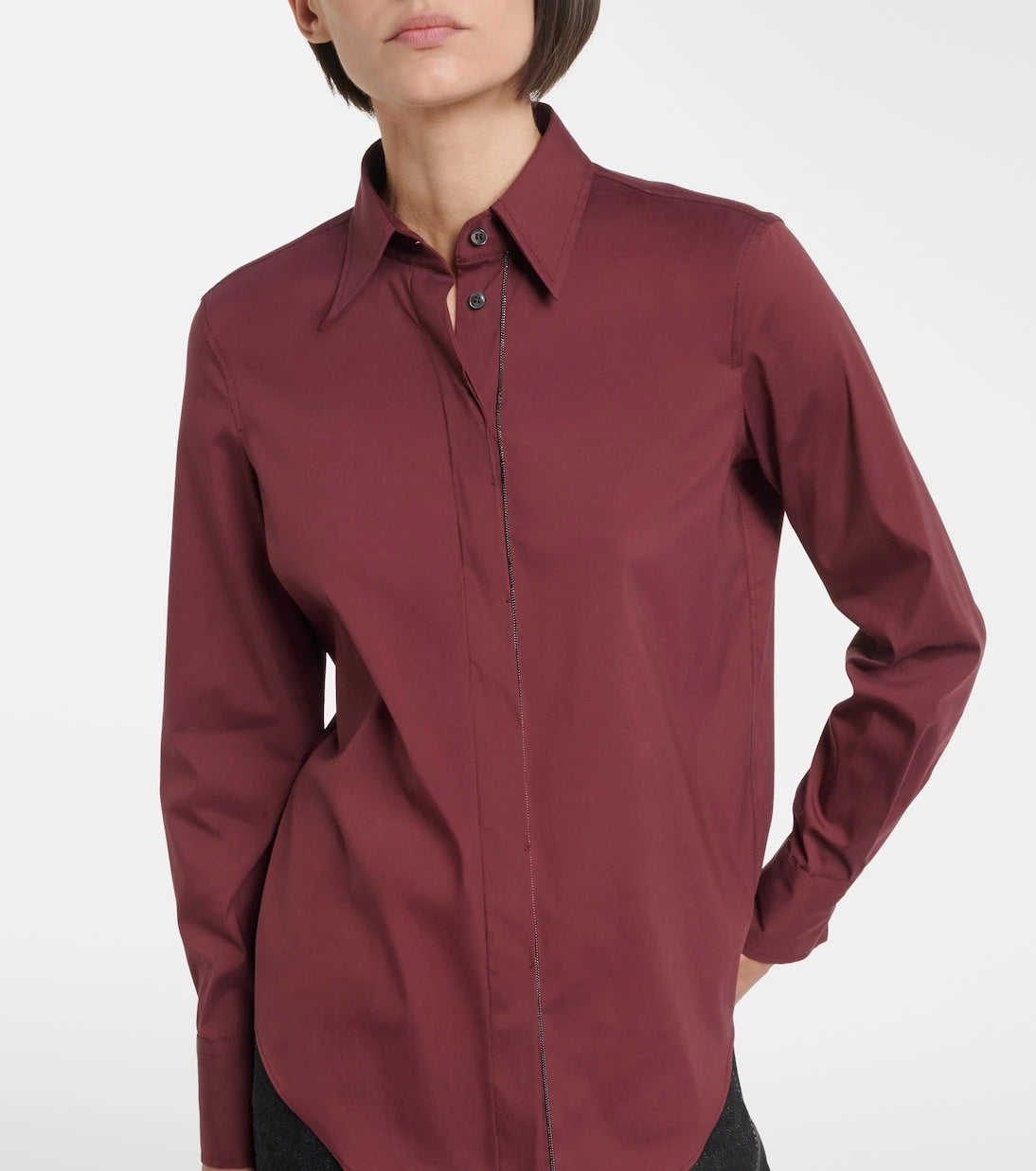 Brunello Cucinelli - Monili cotton-blend shirt