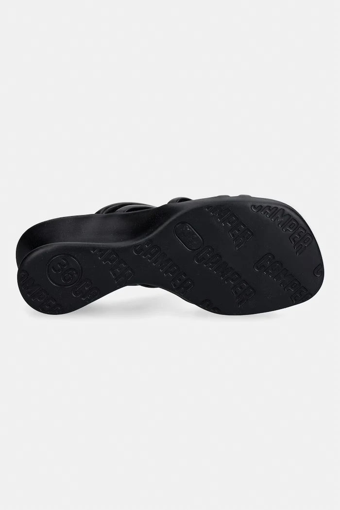 Camper kadın deri eğimli platformlu terlik Louise Sandal