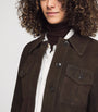 PAIGE Brown Suede Feyd Leather Jacket