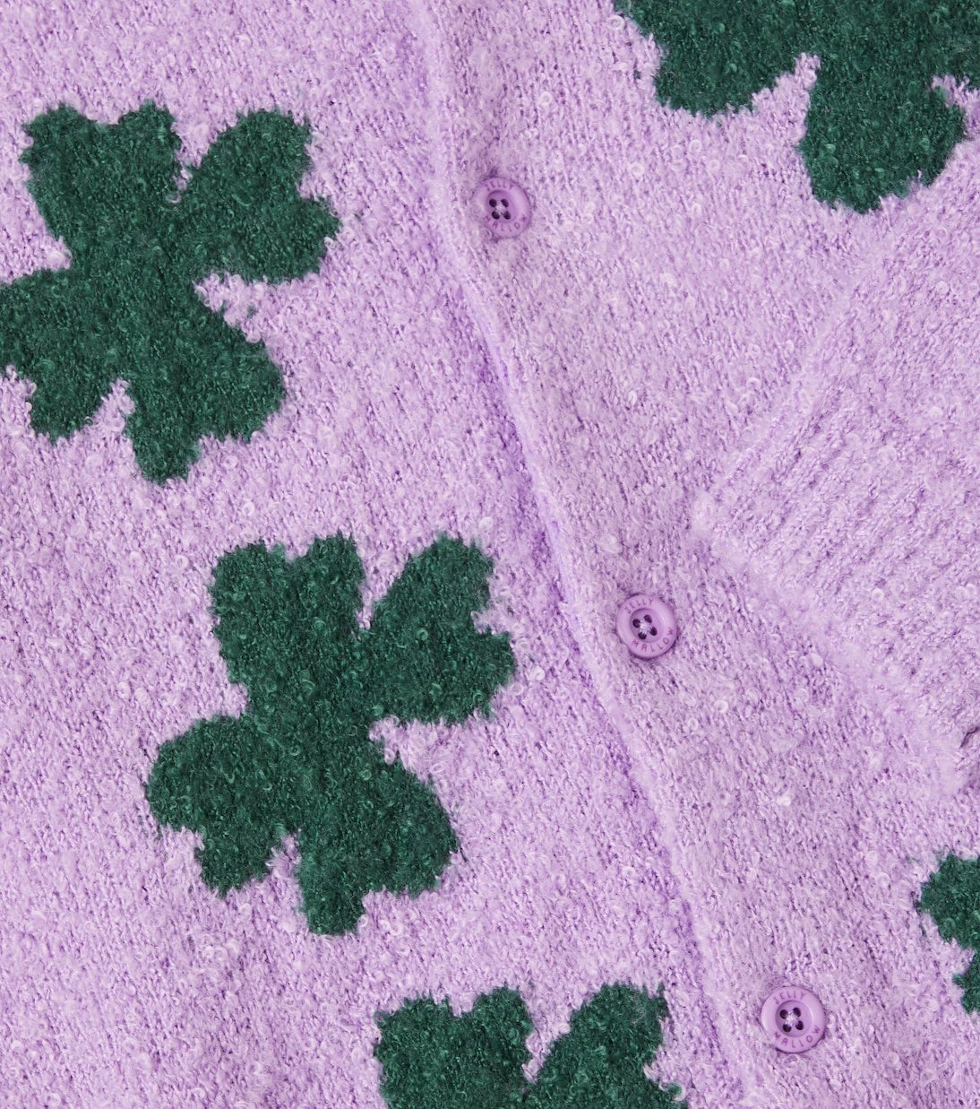Jellymallow - Lucky Clover bouclé cardigan