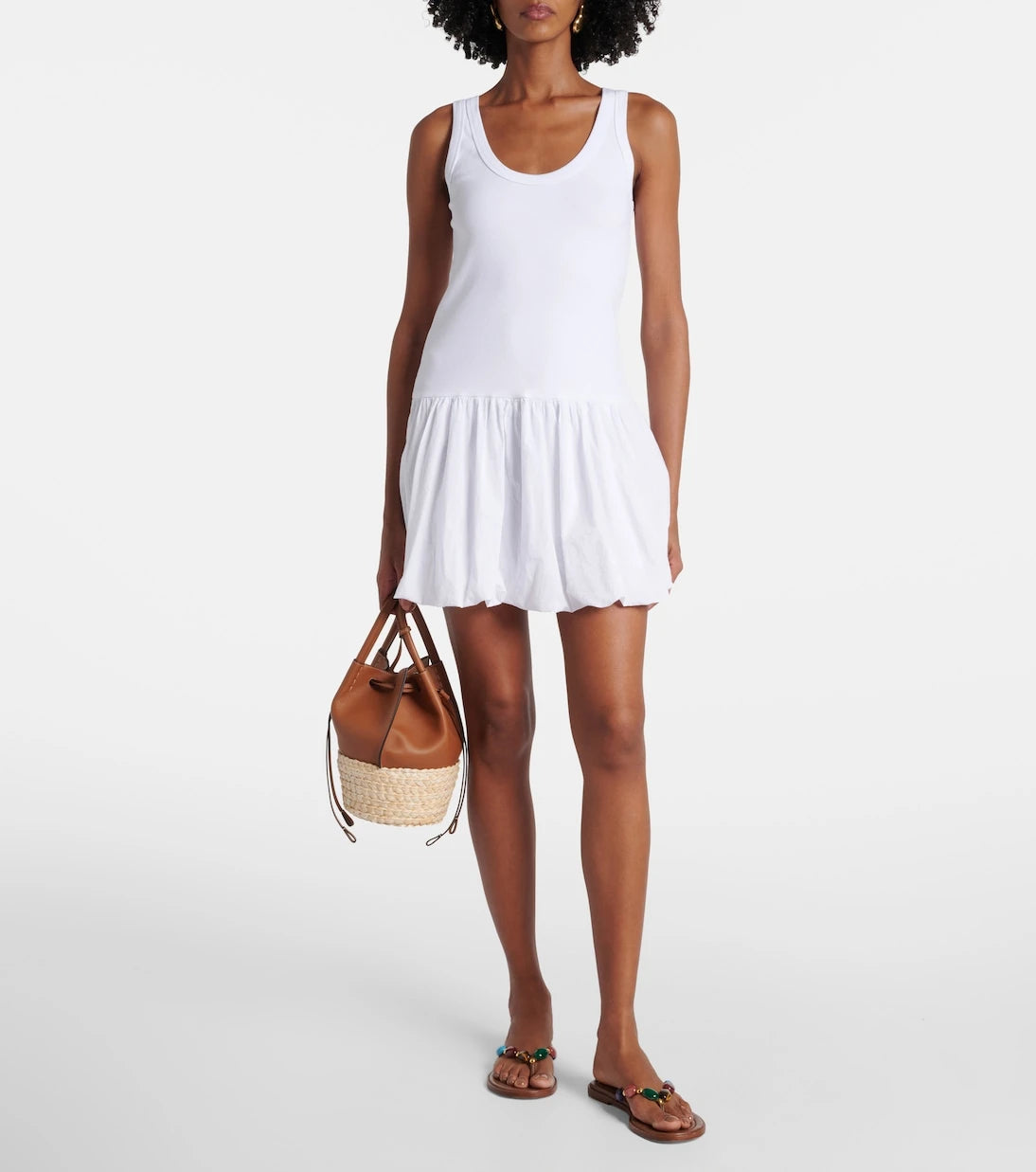 Velvet - Isla cotton-blend poplin minidress