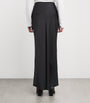 ANINE BING Black Silk Bar Maxi Skirt