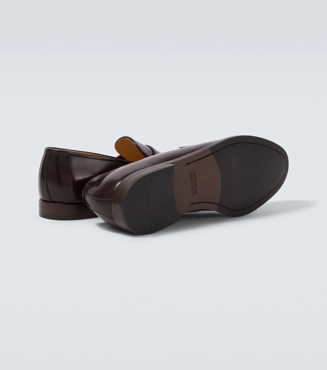 Brunello Cucinelli - Leather penny loafers