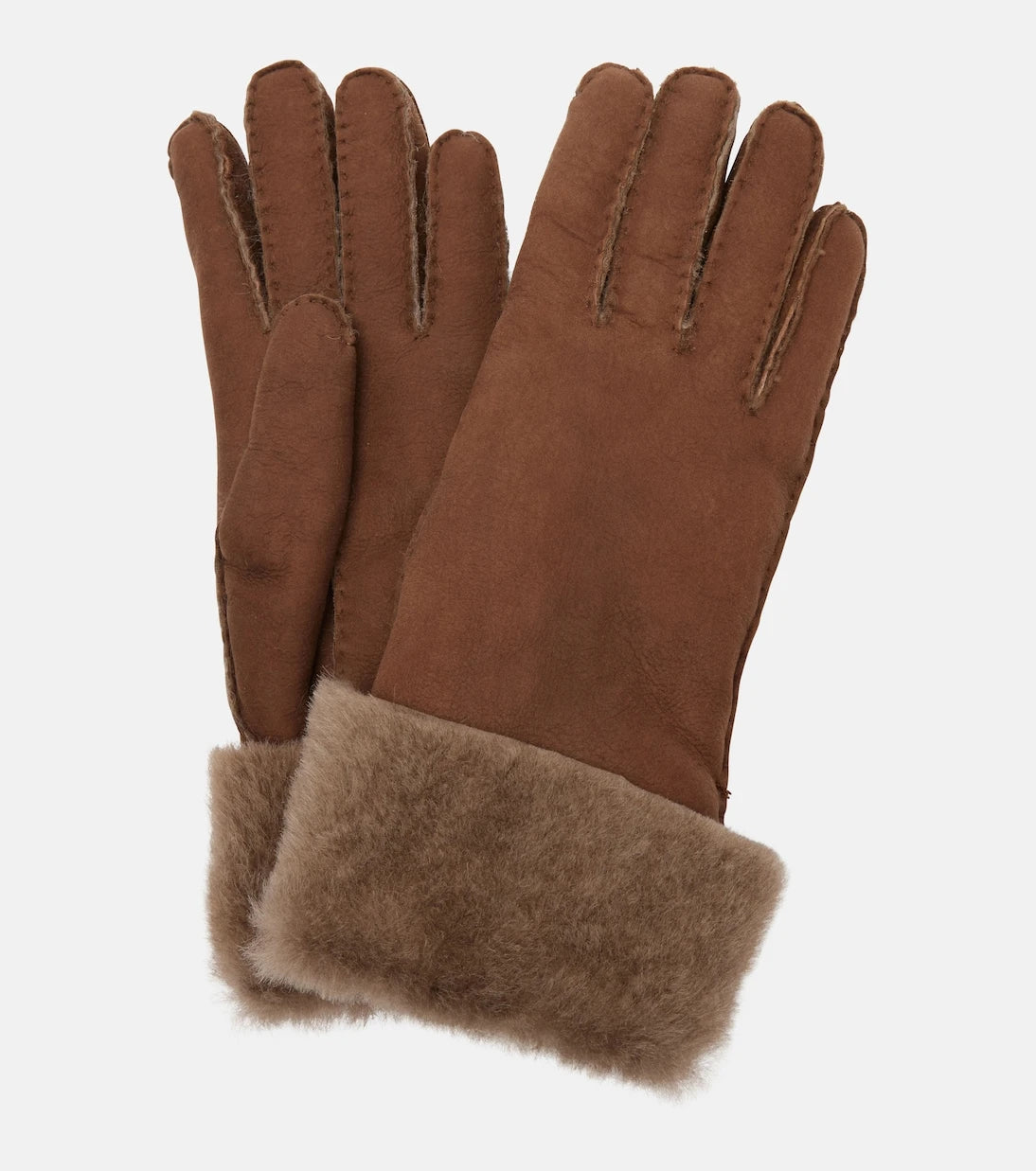 Brunello Cucinelli - Shearling-trimmed suede gloves