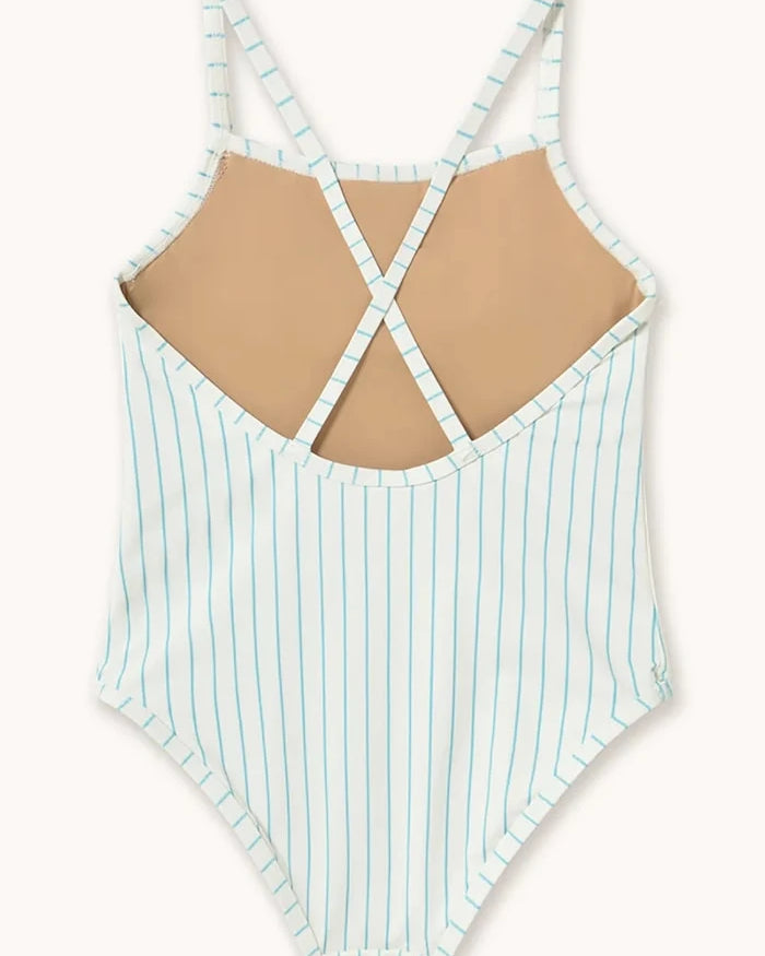 Tinycottons CYAN FINE STRIPES Bebek Mayo