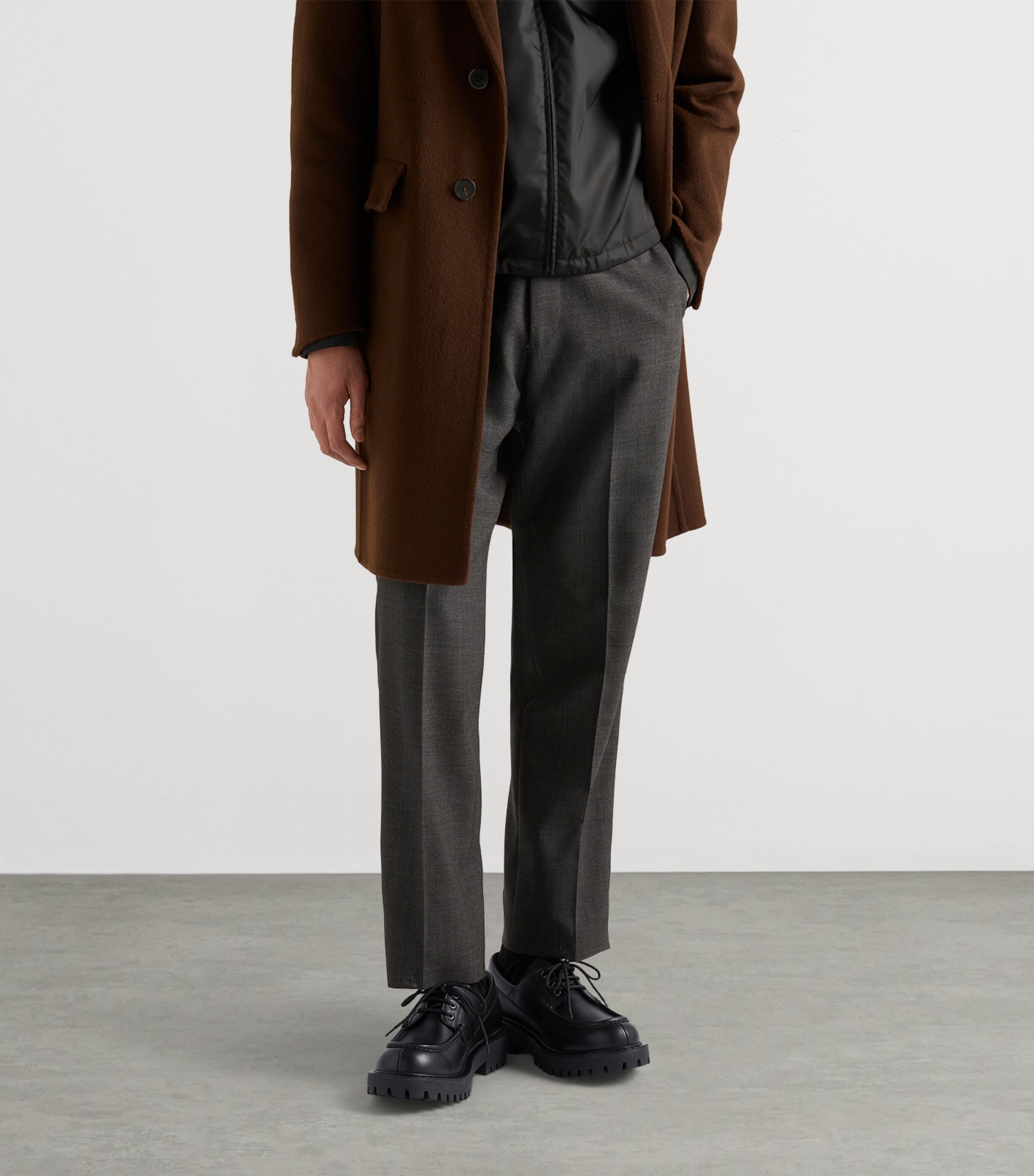 Prada Leather Laced Loafers