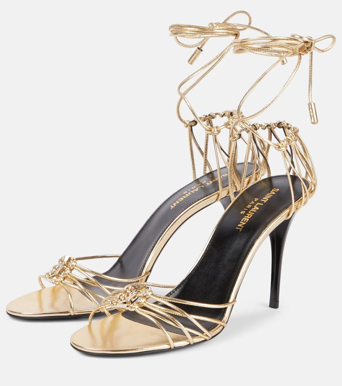 Saint Laurent - Babylone 90 leather sandals
