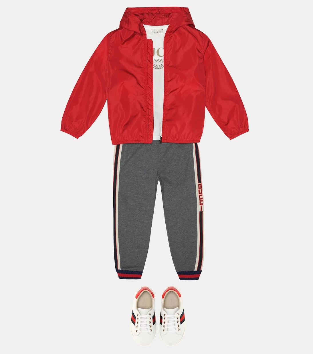 Gucci Kids - تي شيرت قطني بشعار العلامة التجارية