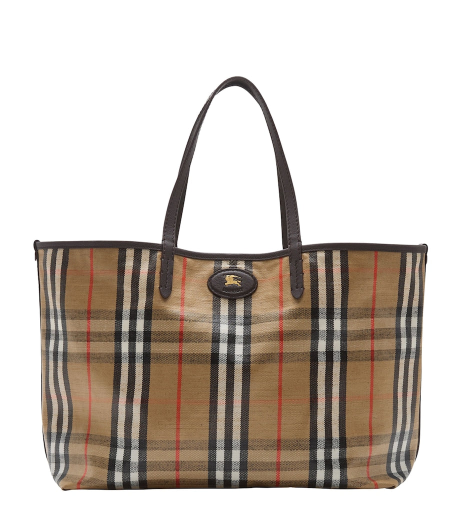 Beige Medium Canvas Highlands Tote Bag